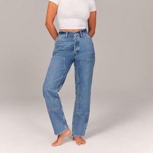 A&F Vintage Stretch Denim - Curve Love High Rise Carpenter Dad Jean